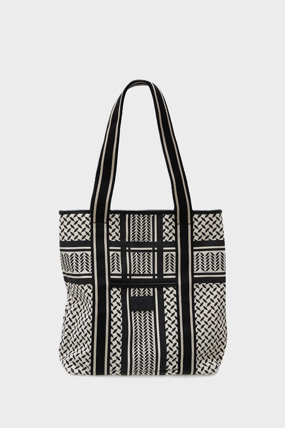 LALA BERLIN Tote Bag Carmela in Heritage Stripe Black