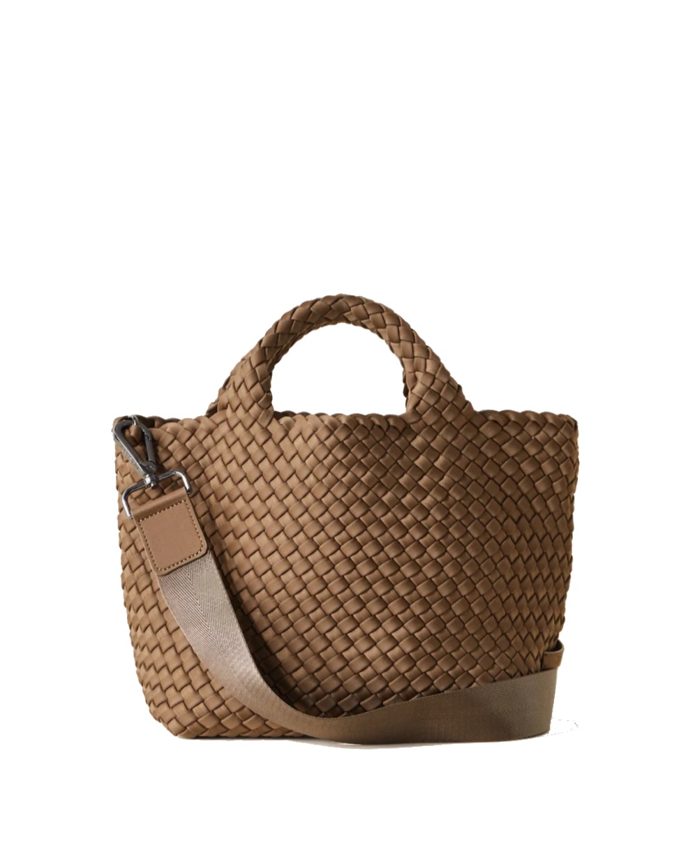 NAGHEDI Handwoven Small Tote St. Barth in Brown