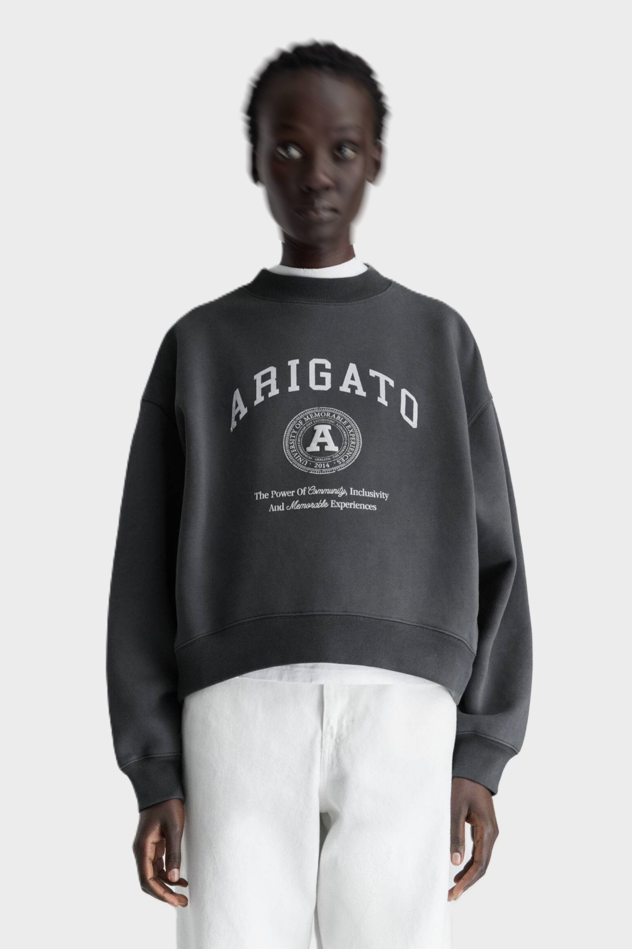 AXEL ARIGATO University Sweatshirt in Dark Grey