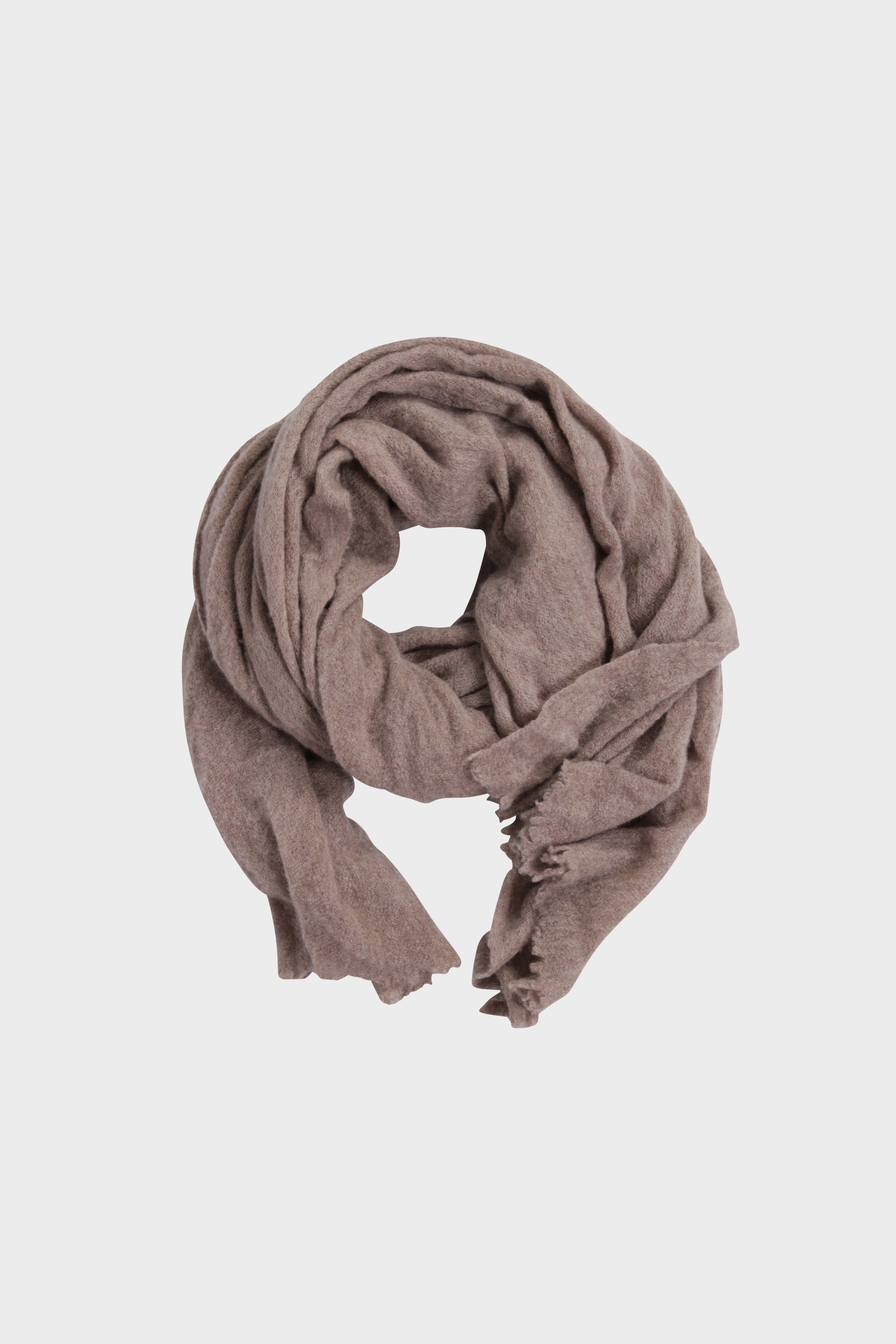 PIN1876 Cashmere Scarf Taupe Melange