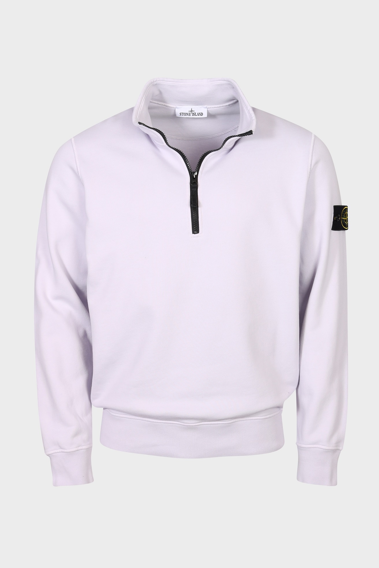 STONE ISLAND Half Zip Sweatshirt in Light Lavender