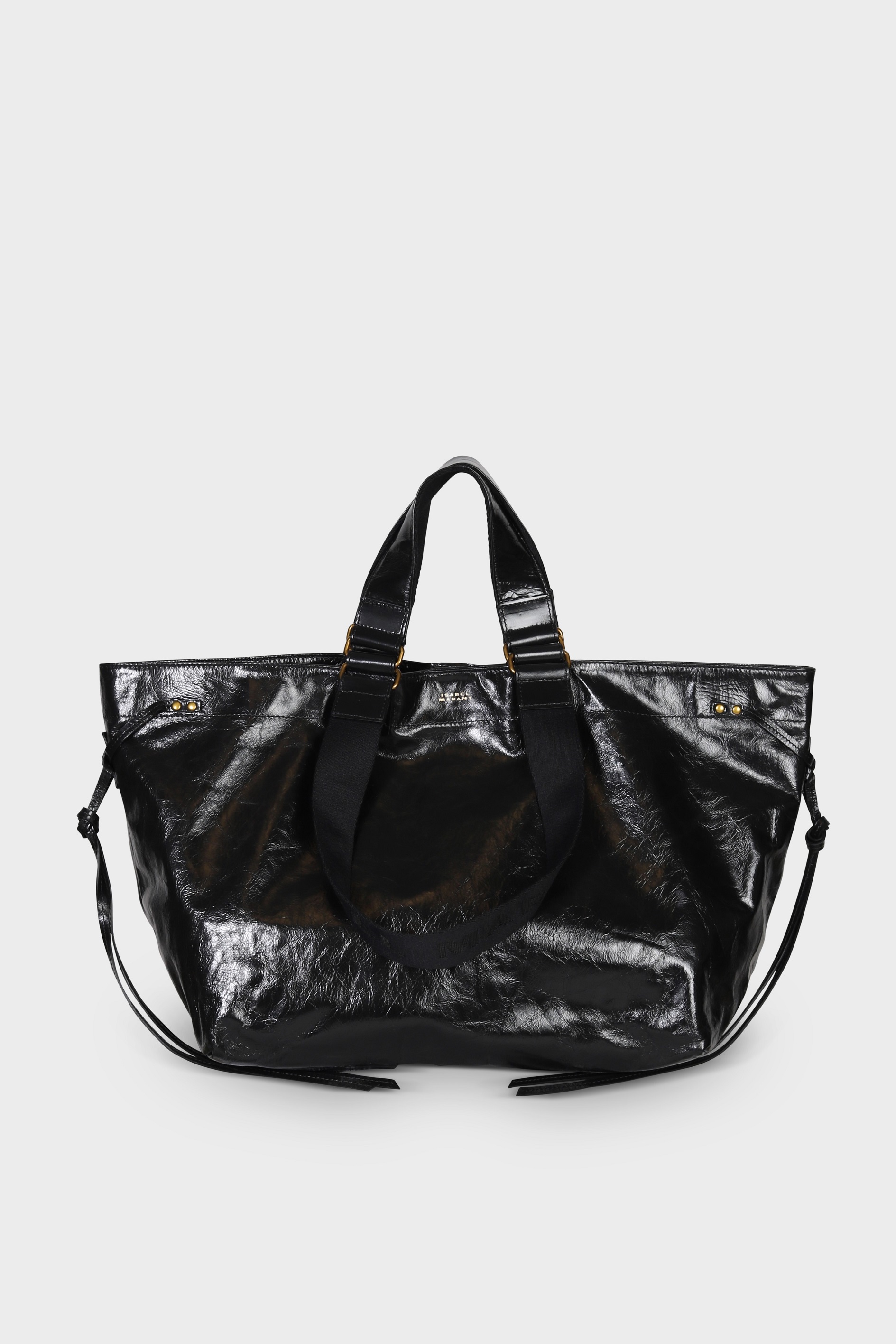 ISABEL MARANT Wardy Leather Shoulder Bag in Black