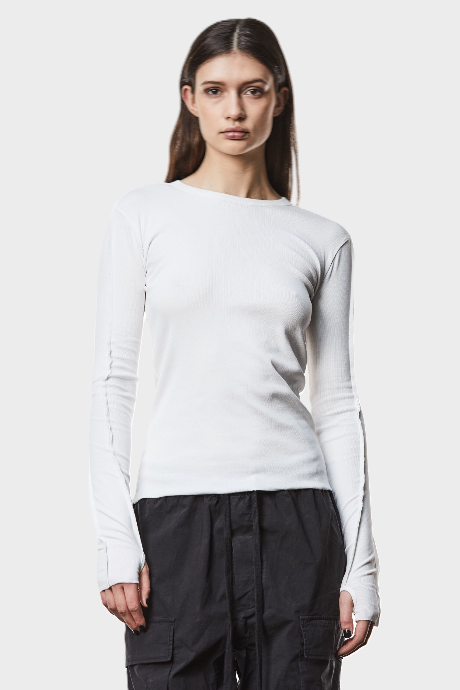 THOM KROM Longsleeve in Off White