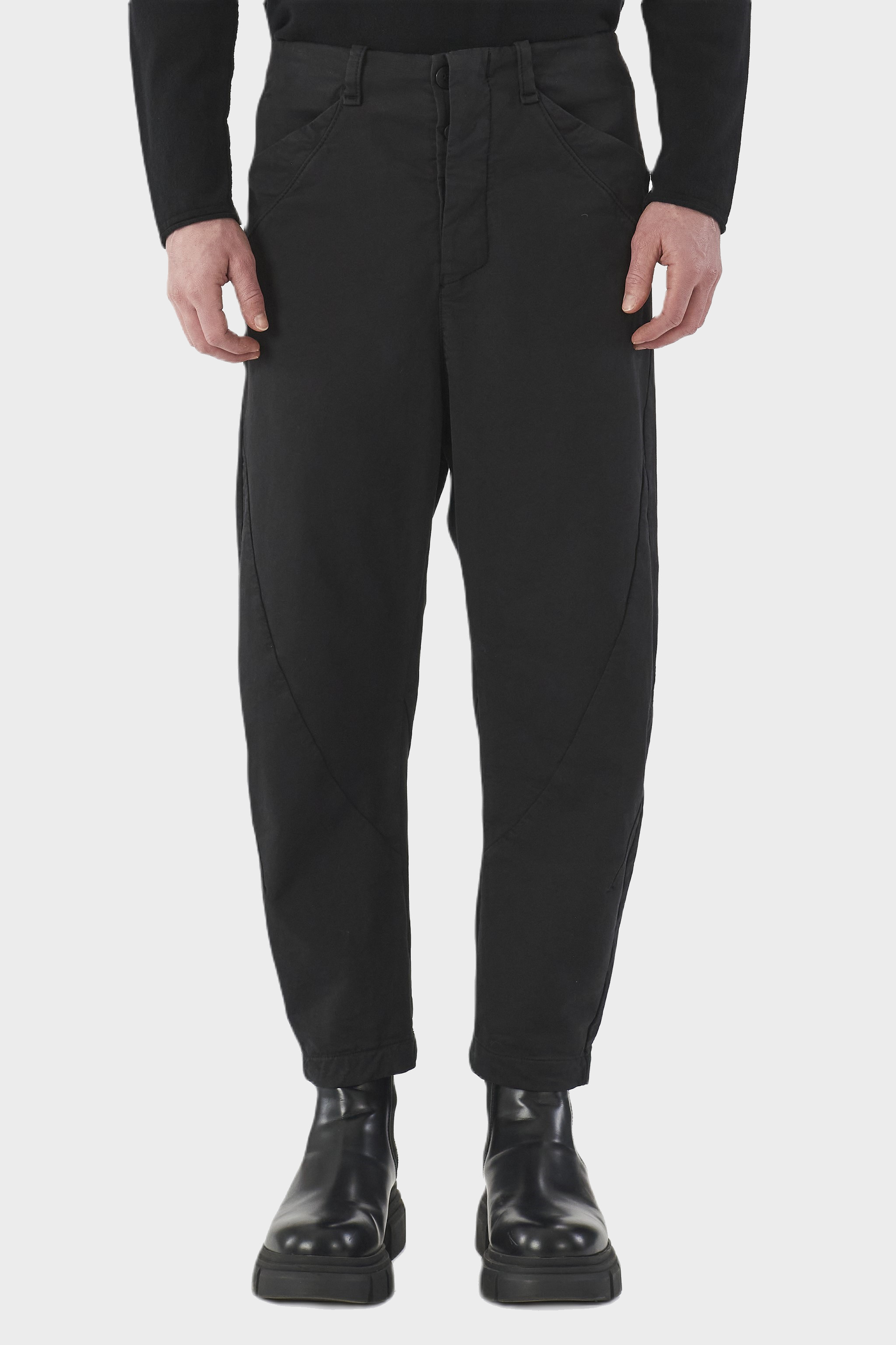 TRANSIT UOMO Ghost Cotton Stretch Pant in Black