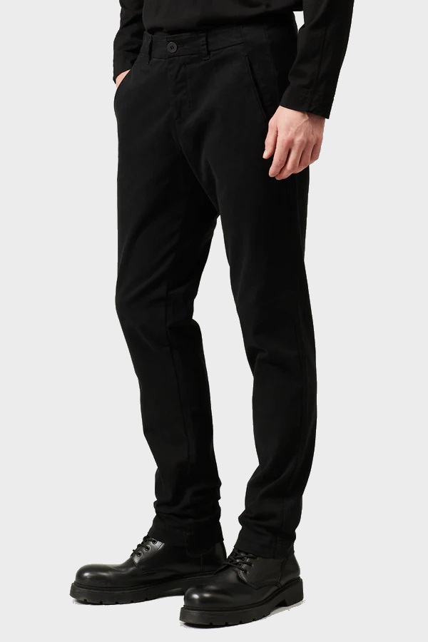 TRANSIT UOMO Cotton Stretch Pant in Black