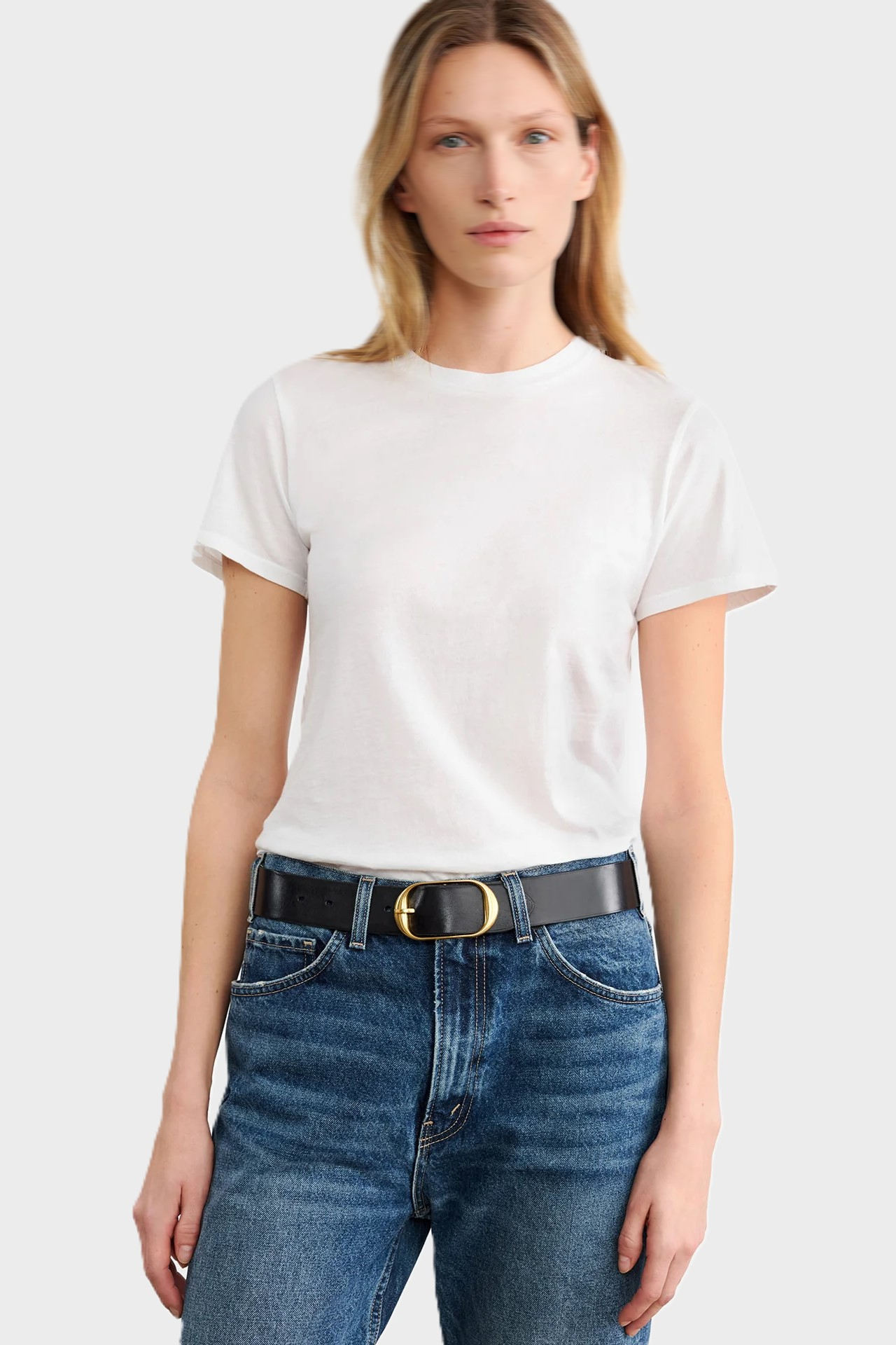 NILI LOTAN Mariela Crewneck T-Shirt in White