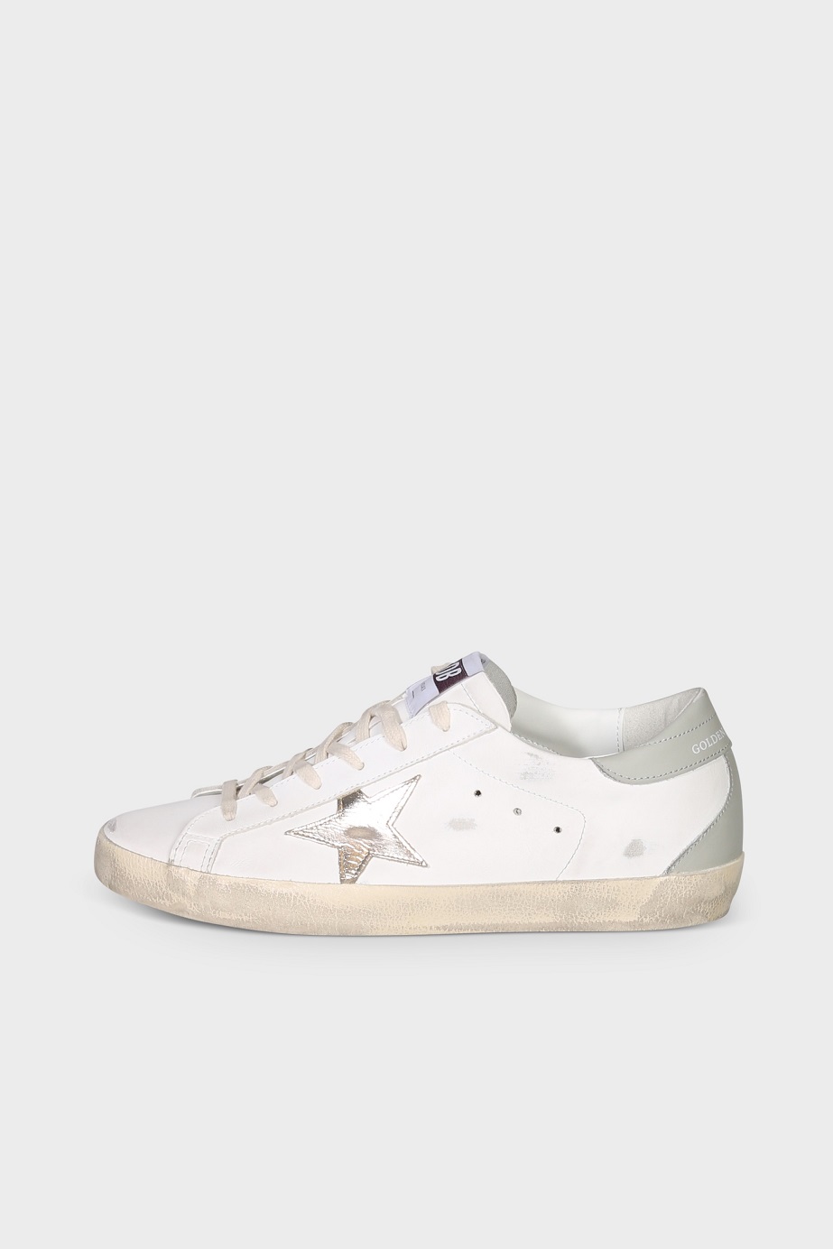 GOLDEN GOOSE Super-Star in White/Platinum/Grey