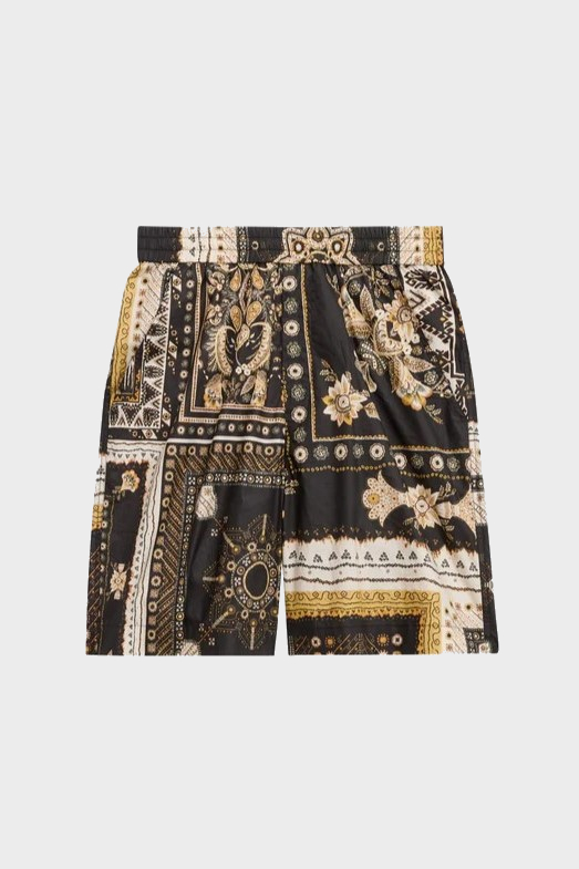 ISABEL MARANT Gregorian Shorts in Black/Ochre