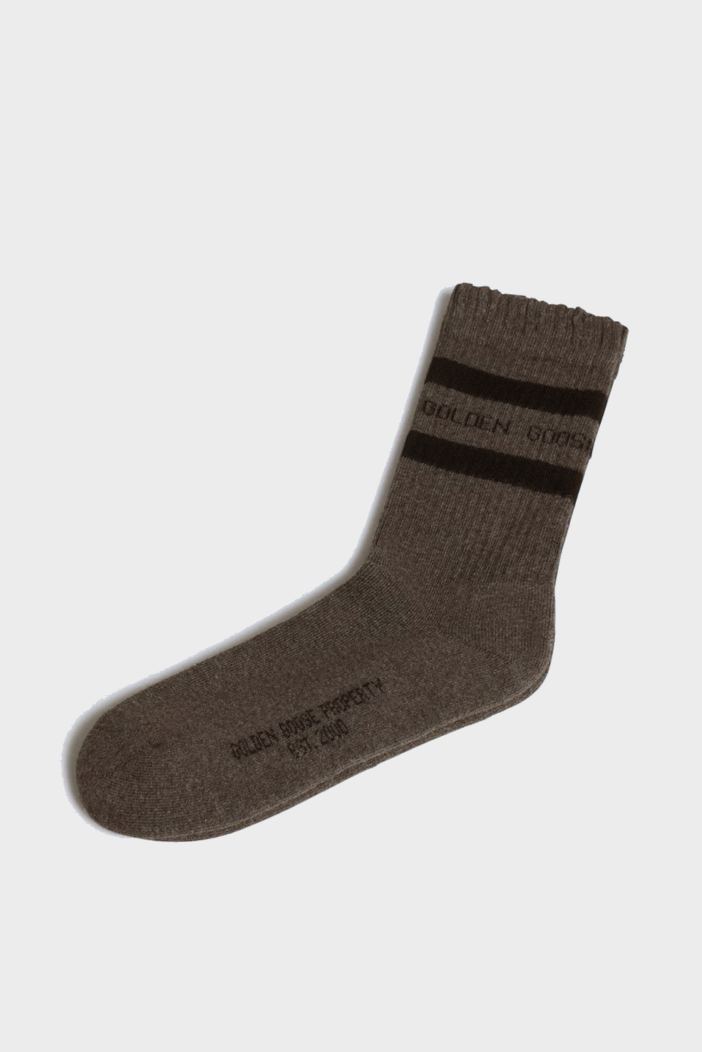 GOLDEN GOOSE Socks High Rib Stripes Socks in Dark Grey