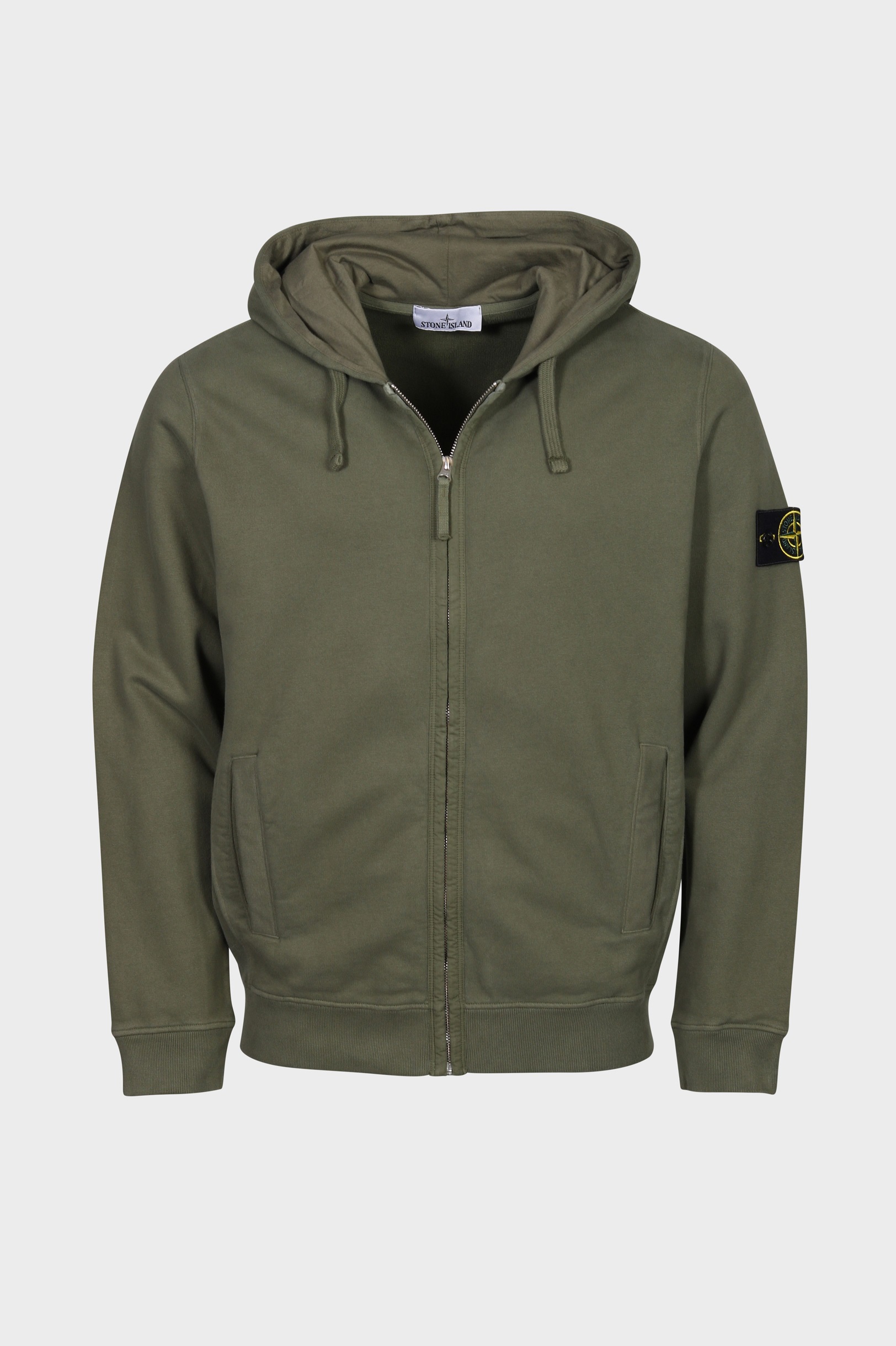 STONE ISLAND Zip Hoodie in Olive