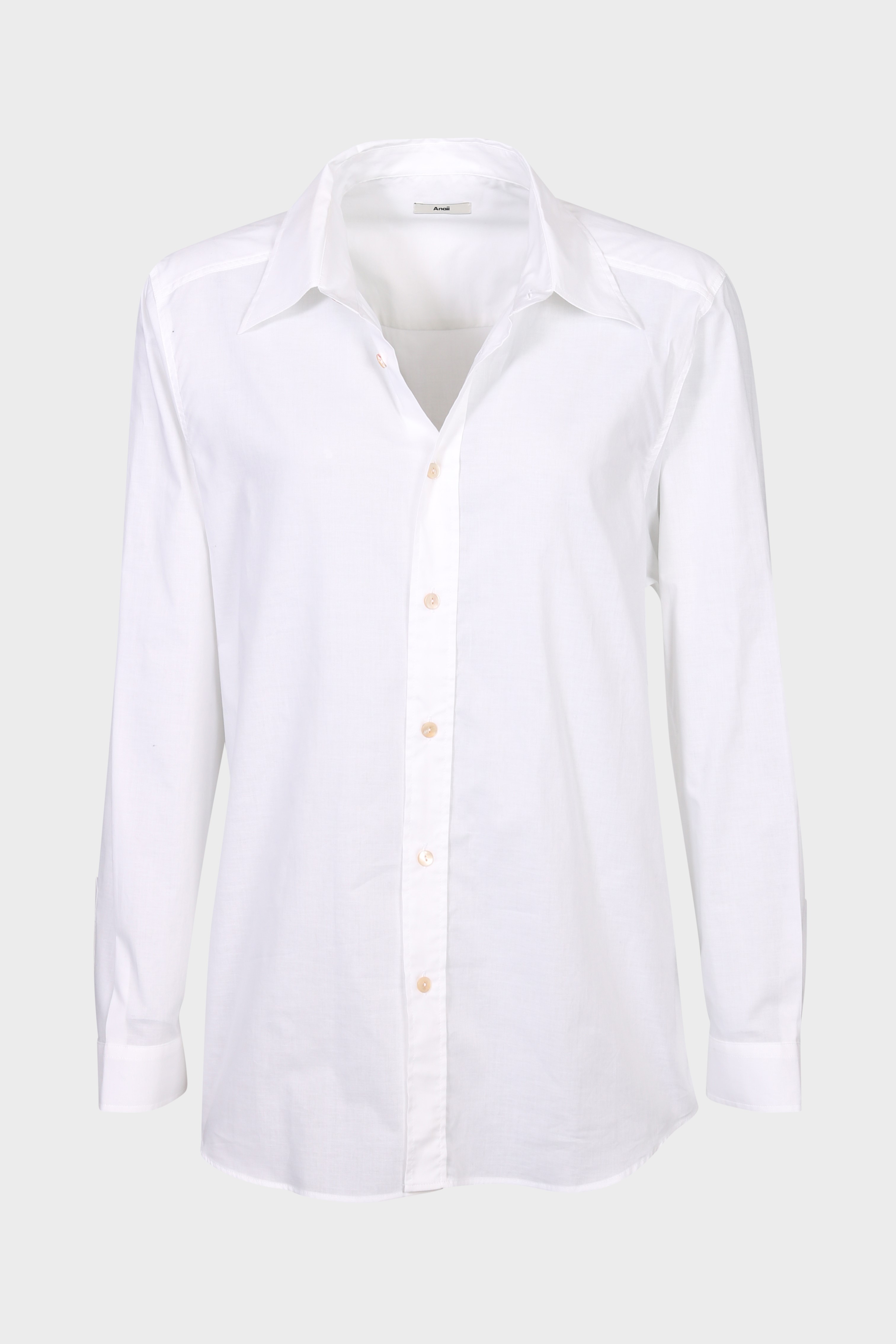 ANAII Cotton Voile Overshirt in White 