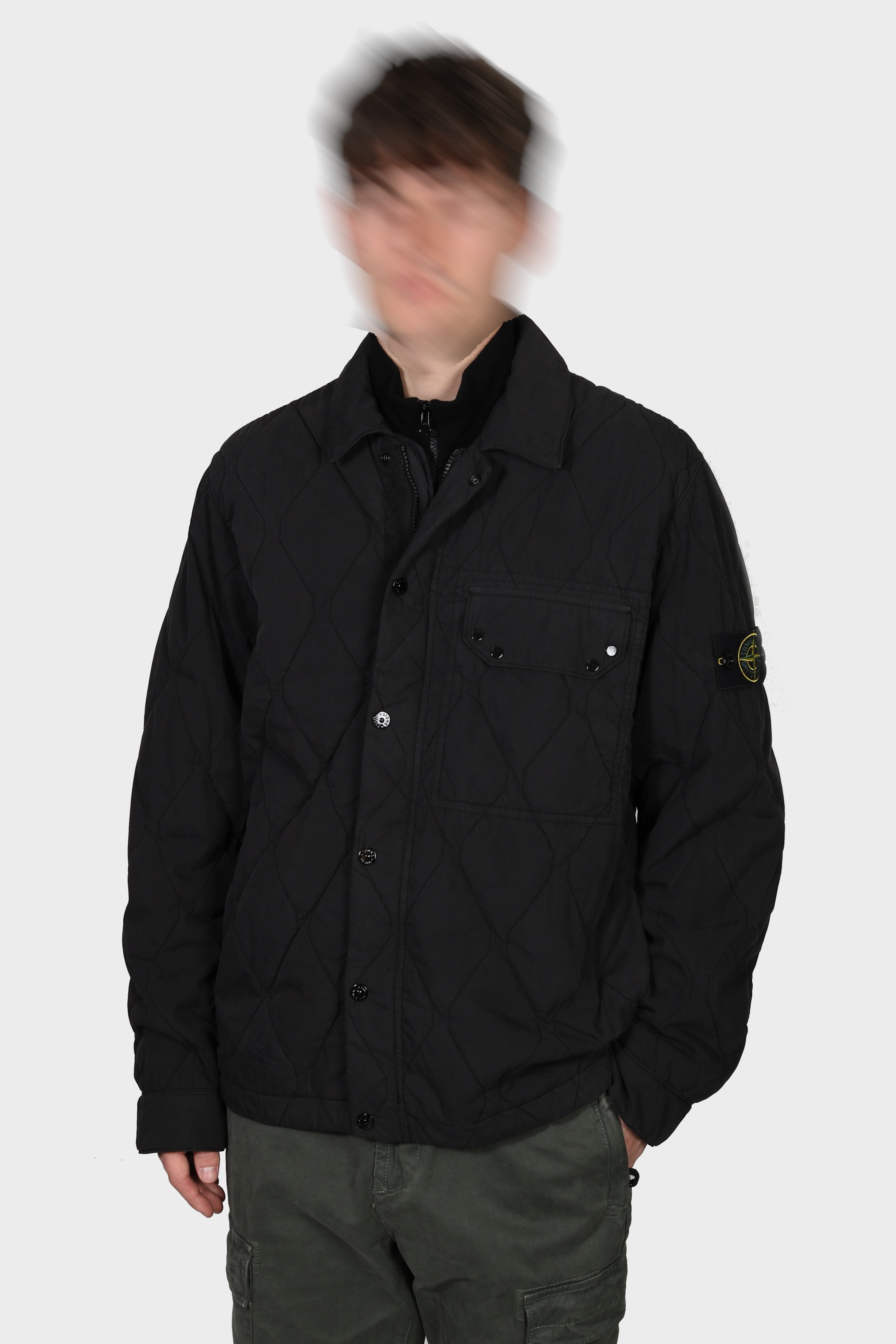 STONE ISLAND 50 Fili Quilted-TC Jacket in Black