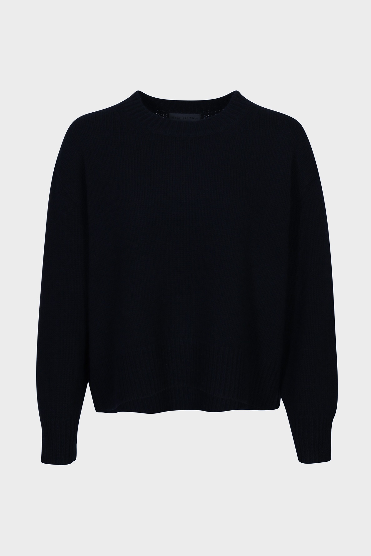 NILI LOTAN Haisley Knit Sweater in Dark Navy