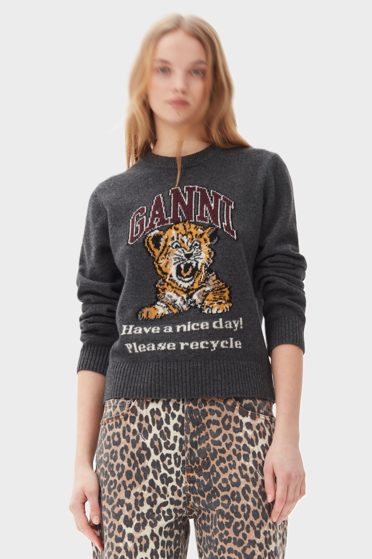 GANNI Graphic Wool Mix Sweater