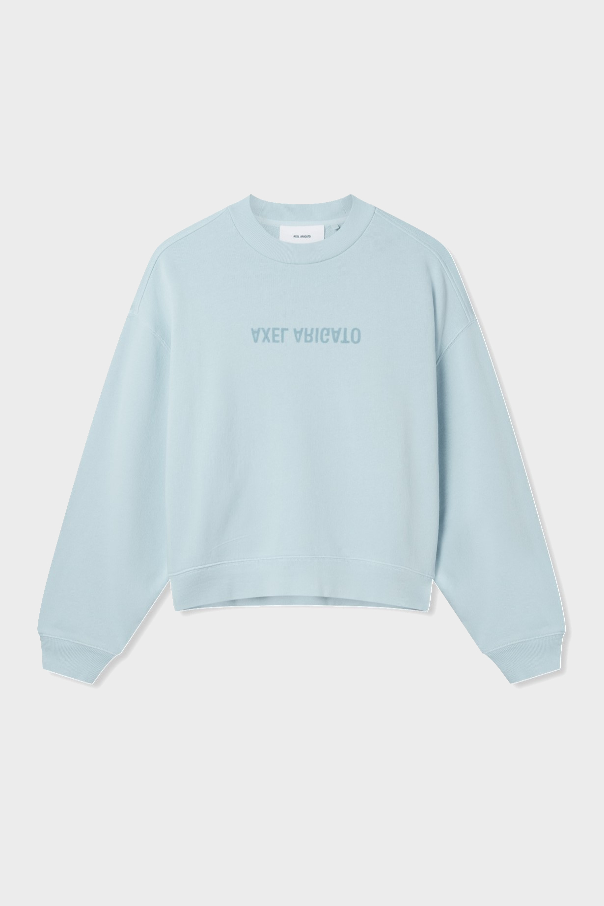 AXEL ARIGATO Distort Washed Sweatshirt in Ice Blue