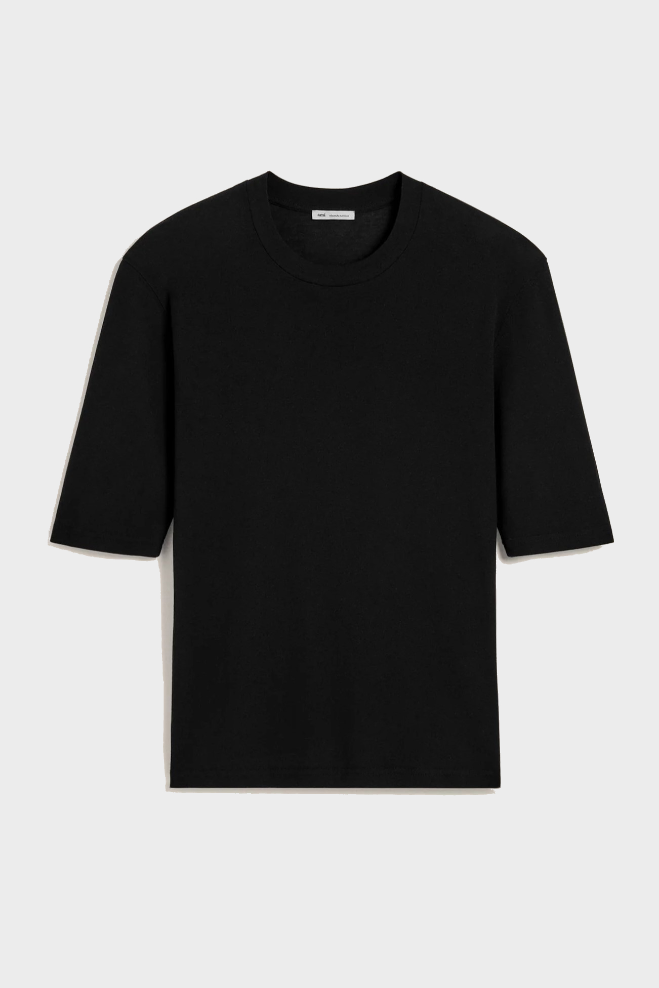 AMI PARIS Light Cotton T-Shirt in Black