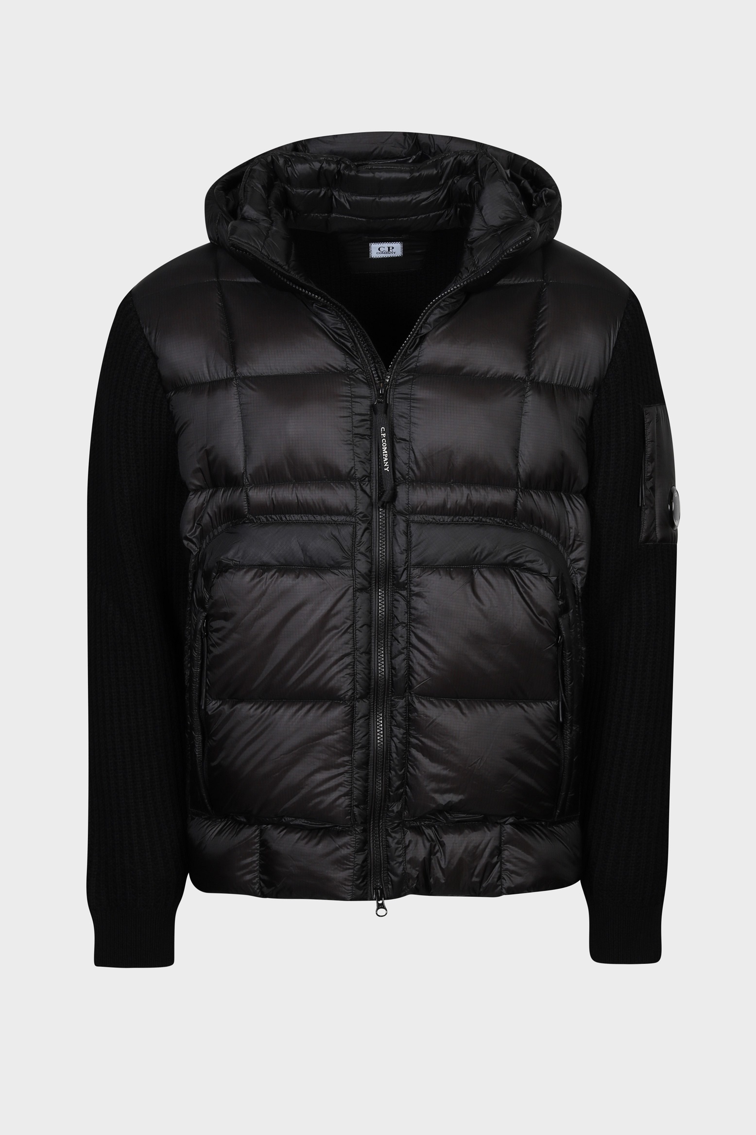 C.P. COMPANY Knit Down Jacket in Black