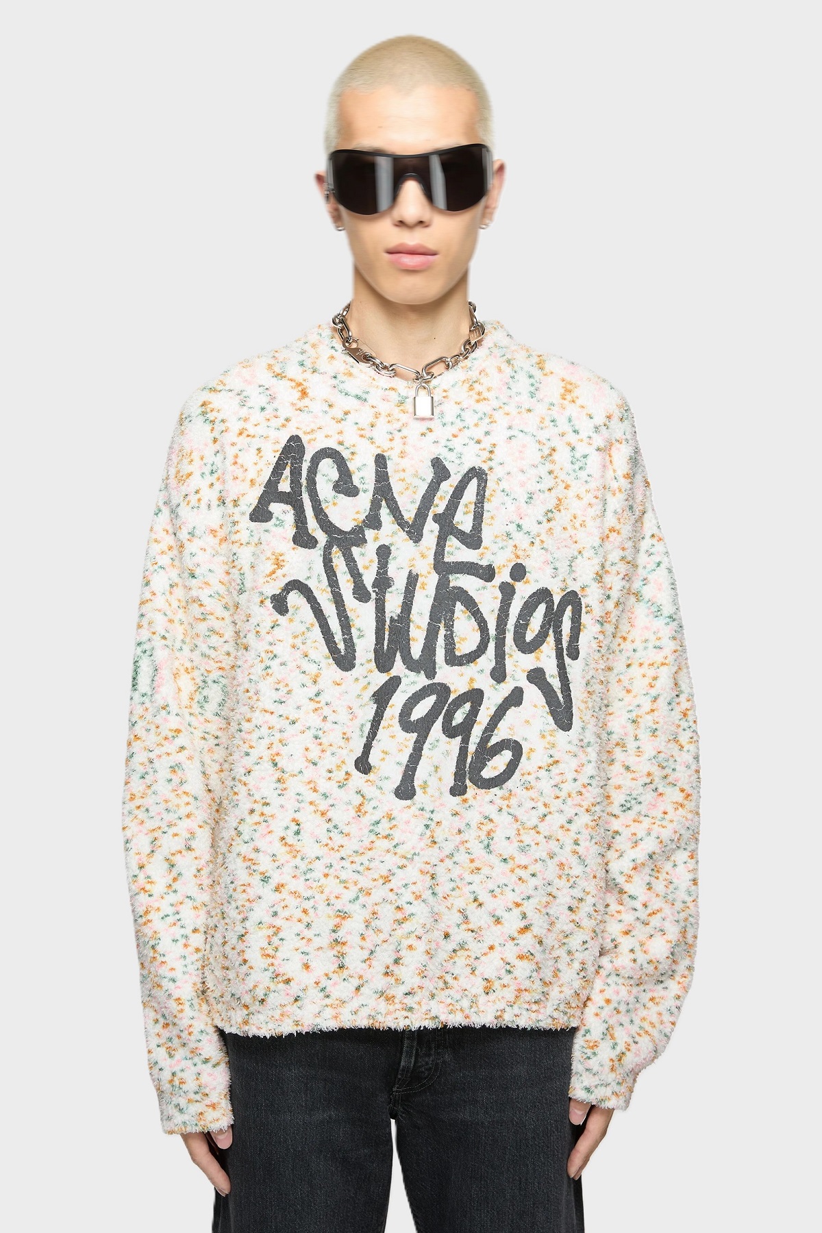 ACNE STUDIOS Fluffy Knit Pullover in Multicolor