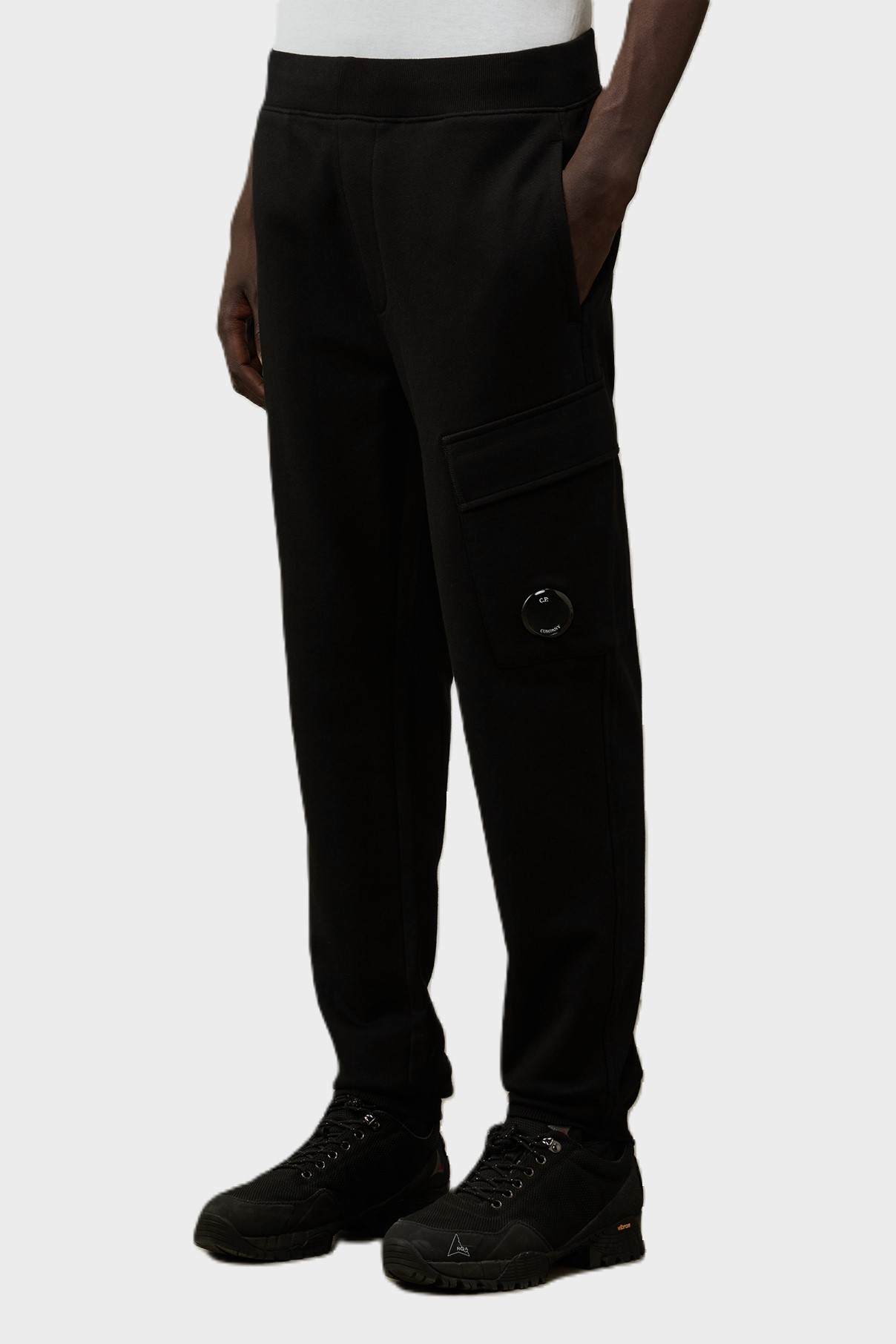 C.P. COMPANY Cargo Sweatpant in Black